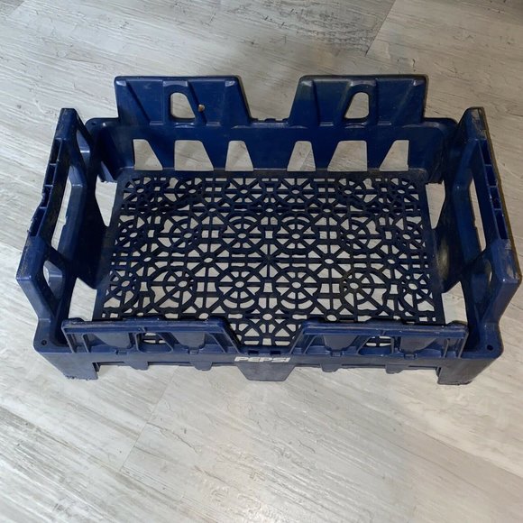 Pepsi Blue Plastic Carrier Crate Caddy Stackable - Picture 2 of 6